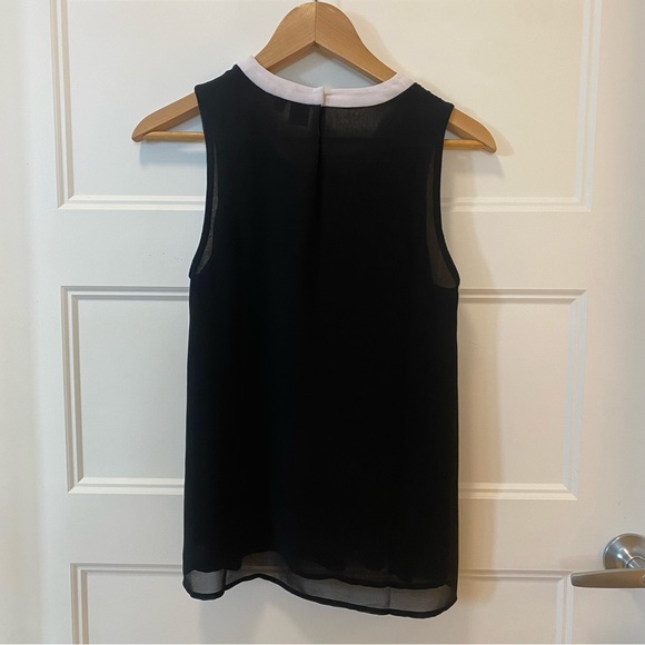 Twik sleeveless black and white blouse with bow - Picture 5 of 6